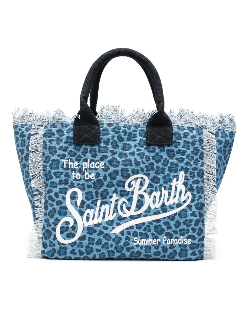 MC2 Saint Barth Vanity leopard-print tote bag - Blau Blau