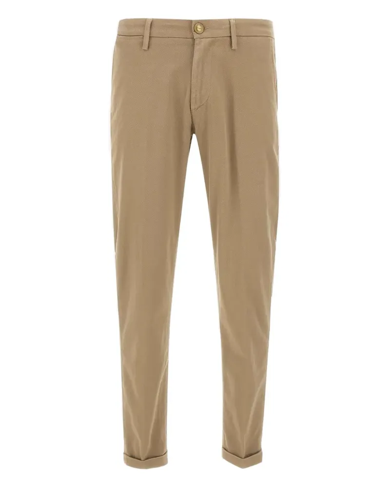 Re-HasH Chino mit eingefassten Taschen - Braun Braun