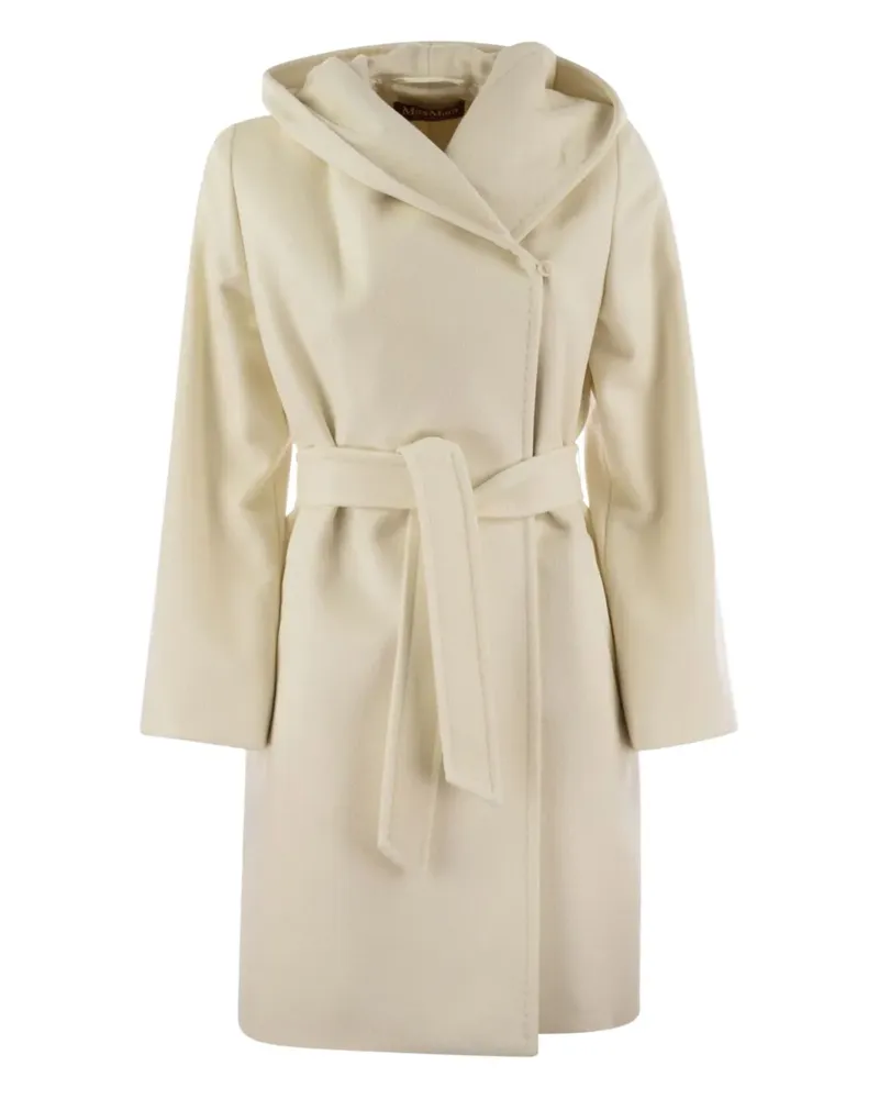 Max Mara Kapuzenmantel mit Gürtel - Nude Nude
