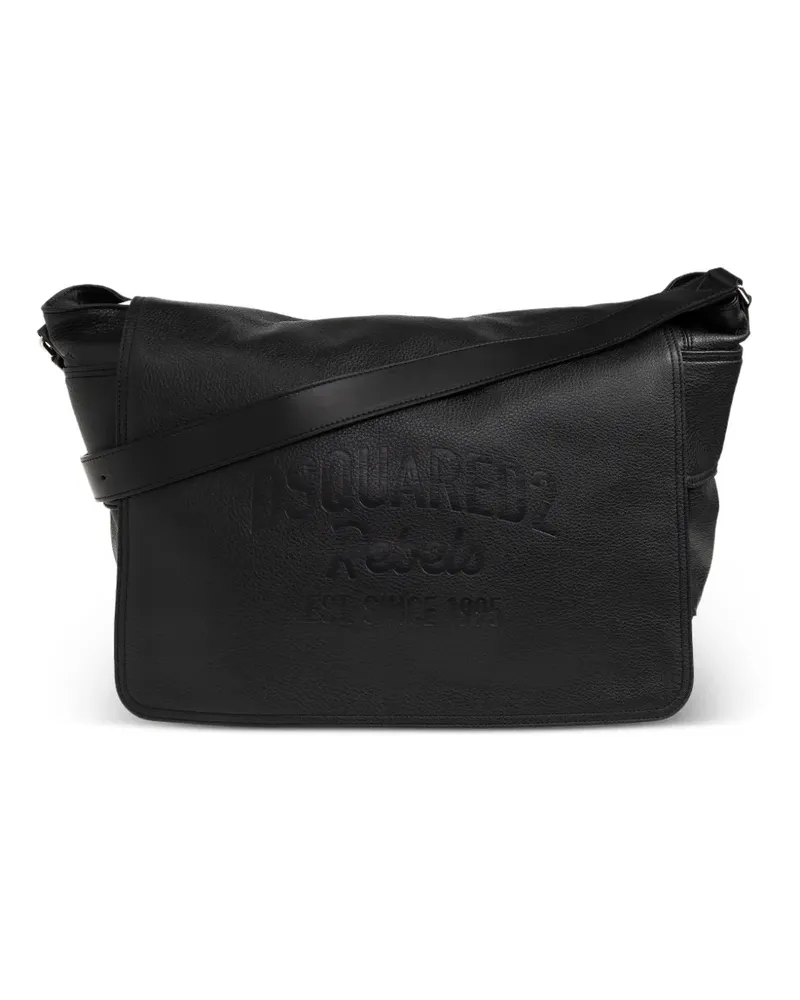 Dsquared2 embossed leather tote bag - Schwarz Schwarz