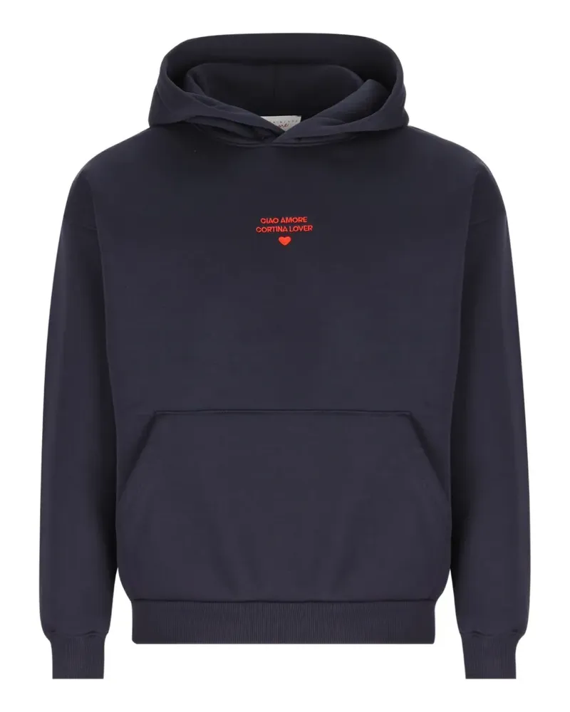 Giada Benincasa embroidered pouch-pocket hoodie - Blau Blau