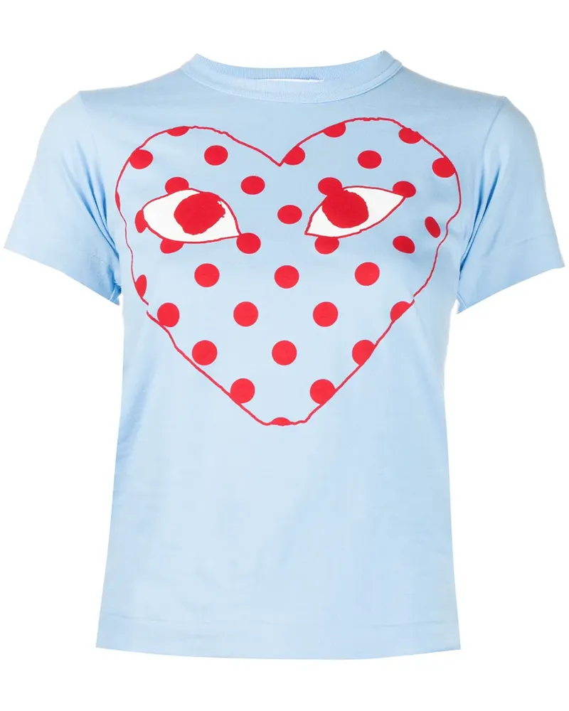 Comme des Garçons T-Shirt mit Logo-Print - Blau Blau