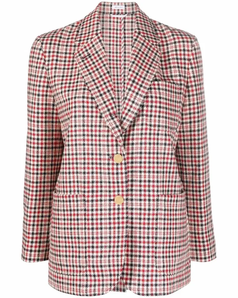 Thom Browne Blazer mit Karomuster - Rot Rot