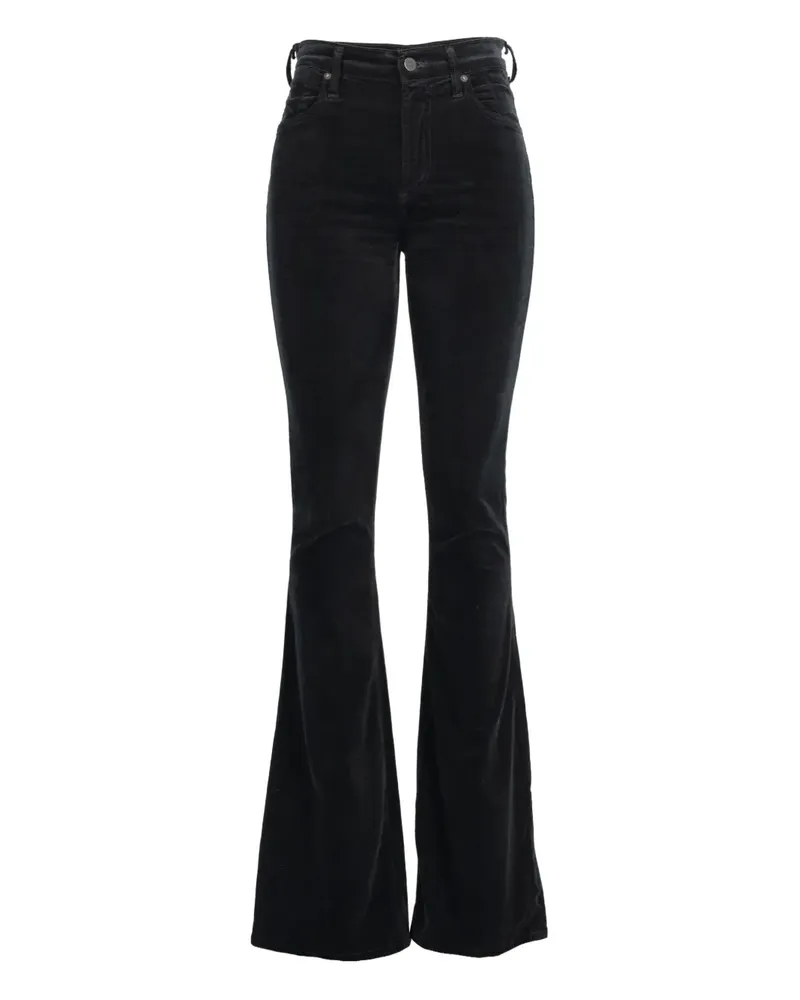 Citizens of humanity flared velvet trousers - Schwarz Schwarz