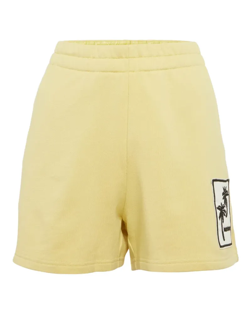 Moncler palm-appliqué shorts - Gelb Gelb