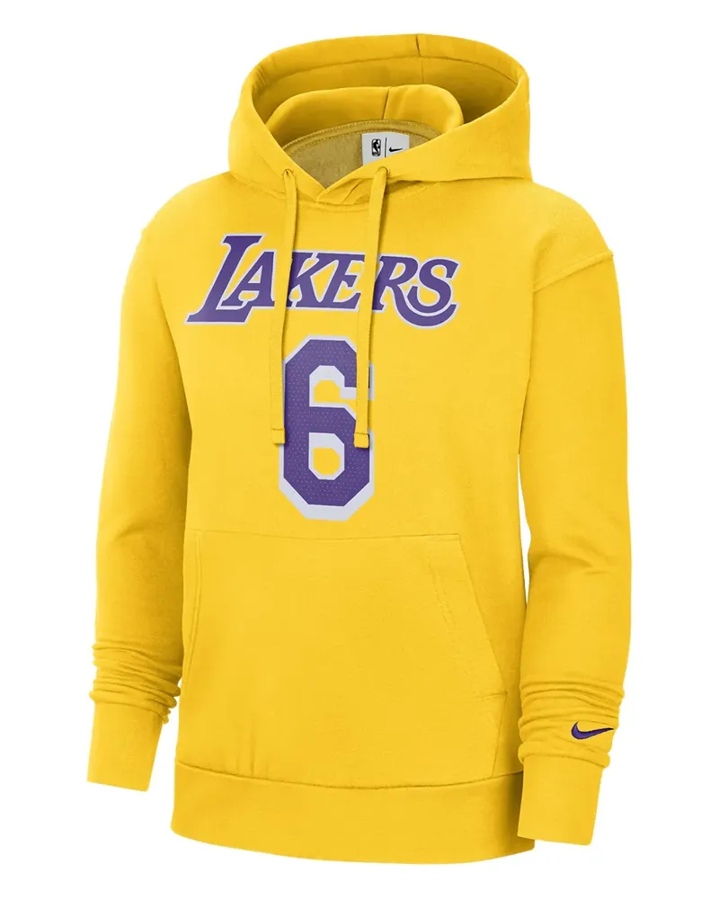 Nike NBA La Lakers LeBron James #6 Hoodie - Gelb Gelb