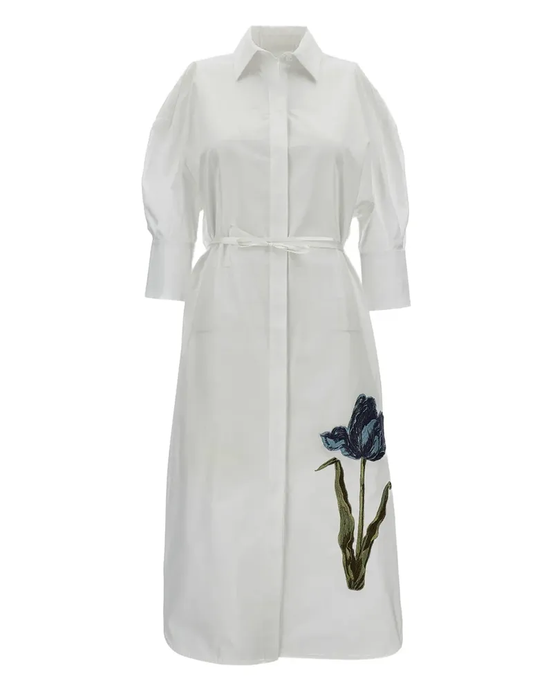 Erdem tulip-embroidered dress - Weiß Weiß