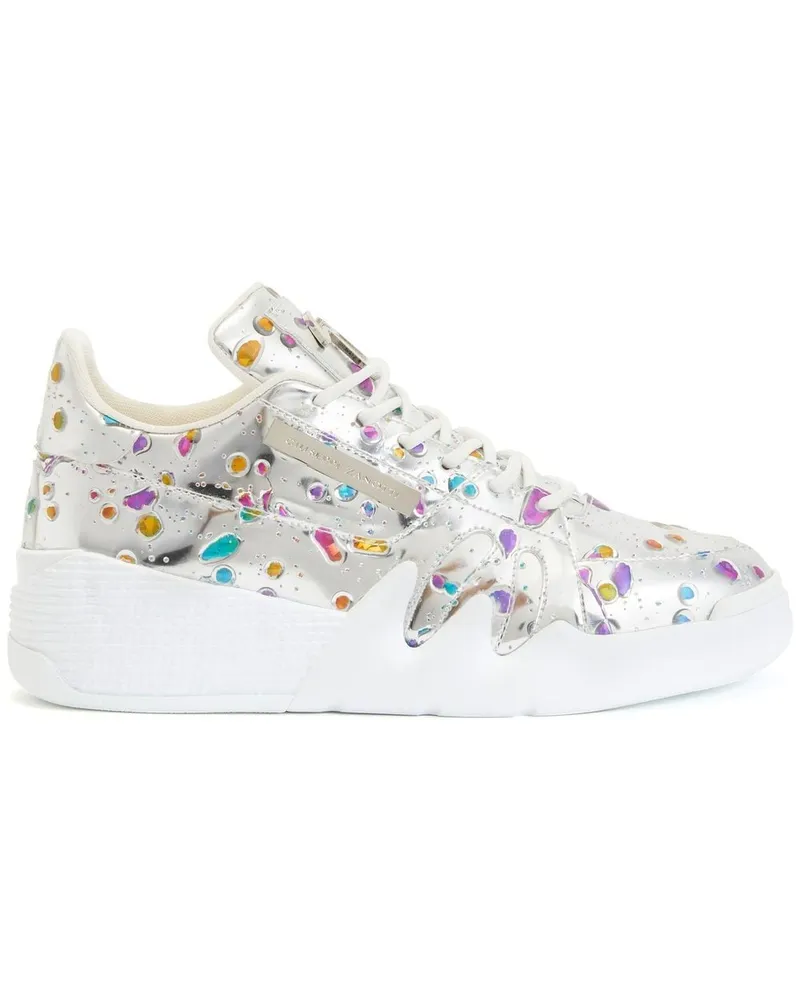Giuseppe Zanotti Talon Sneakers mit abstraktem Print - Silber Silber