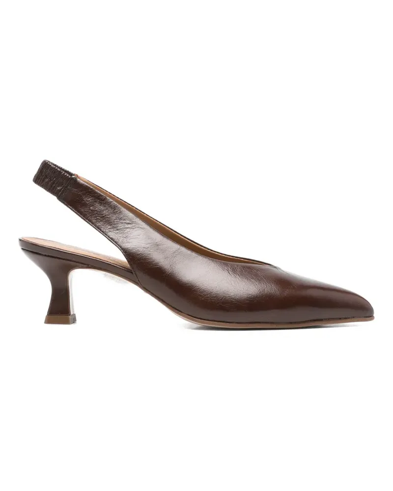 Pedro Miralles Spitze Slingback-Pumps - Braun Braun