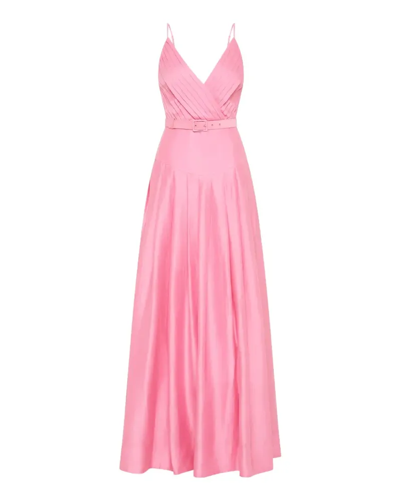 Rebecca Vallance Petalite Faltenkleid mit Gürtel - Rosa Rosa