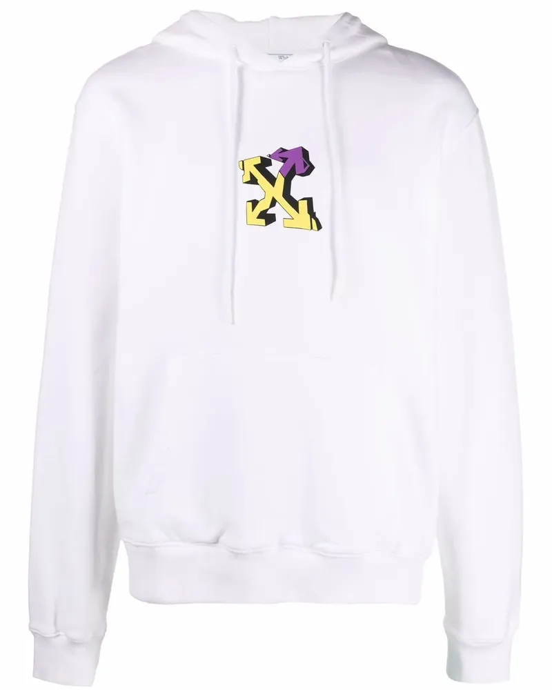 OFF-WHITE Hoodie mit Graffiti-Print - Weiß Weiß
