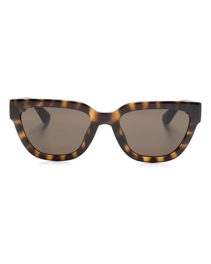 Gucci Sonnenbrille mit Butterfly-Gestell - Braun Braun