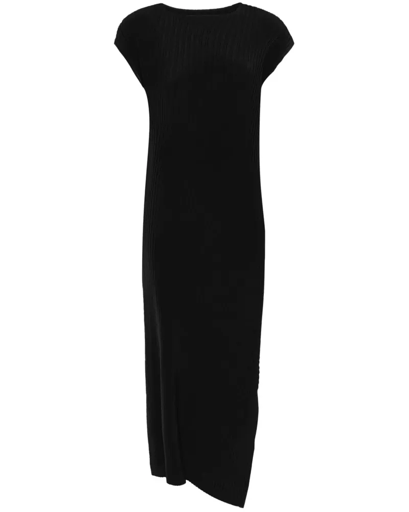 Issey Miyake Vigor Pleats Solid Maxikleid - Schwarz Schwarz