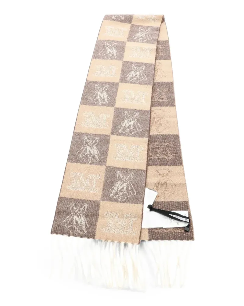 Max Mara 2020s Zigote monogram scarf - Braun Braun