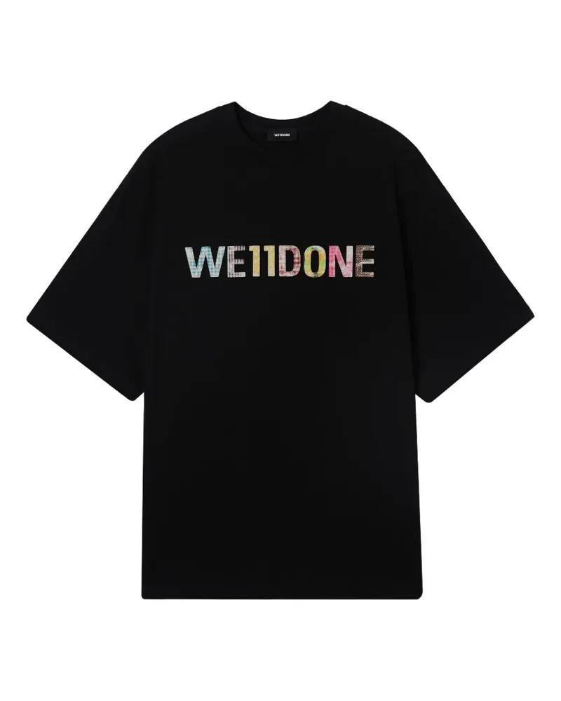WE 11 DONE logo-print T-shirt - Schwarz Schwarz