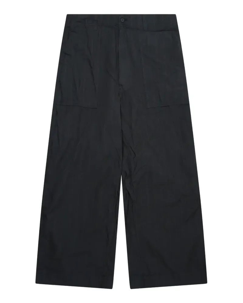 Comme des Garçons herringbone stripe garment-treated trousers - Schwarz Schwarz