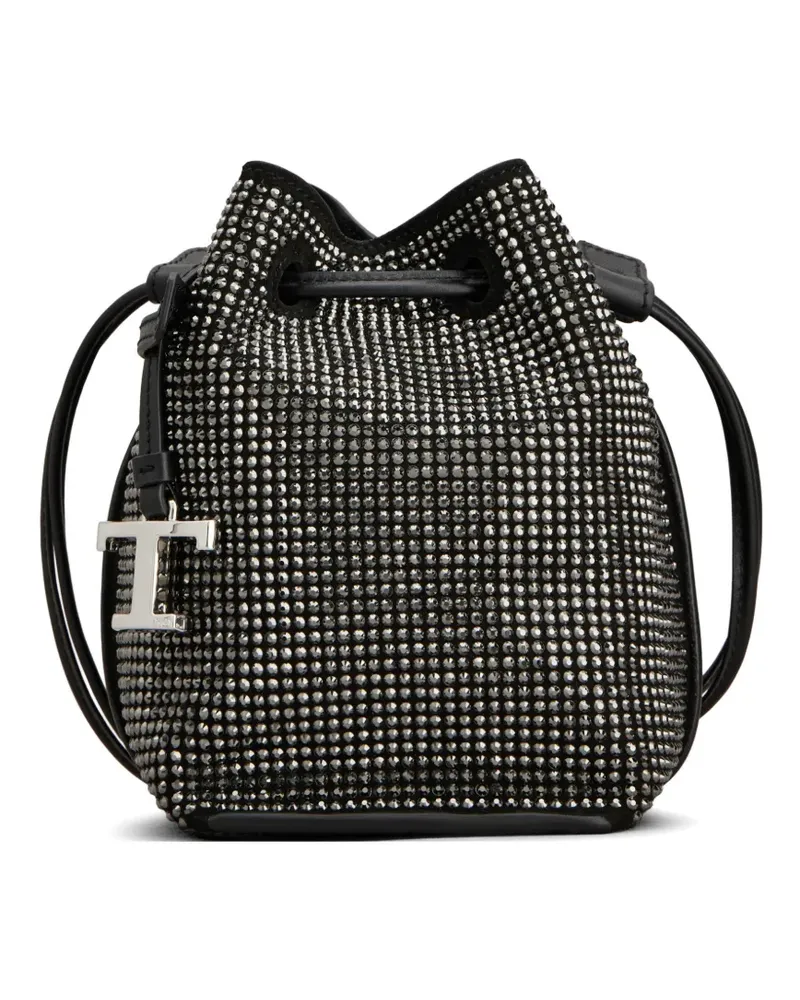 TOD'S Beuteltasche mit Strass - Schwarz Schwarz