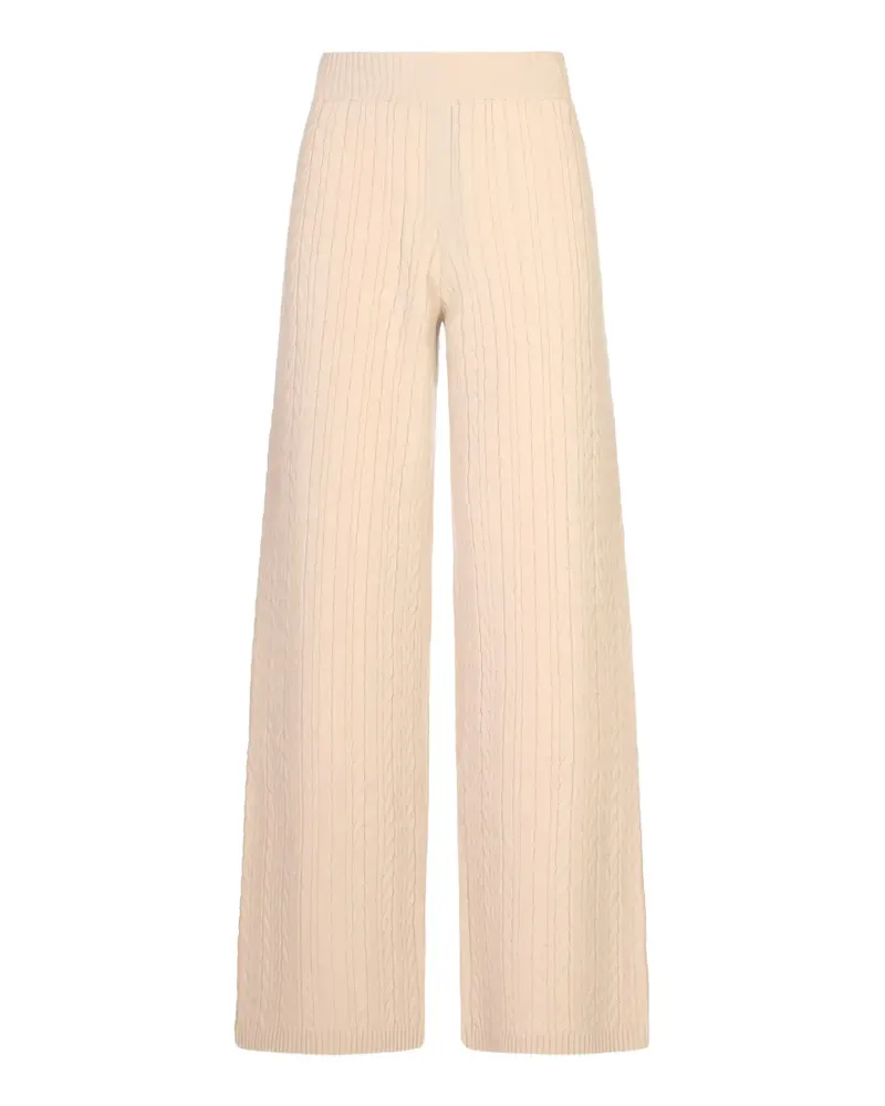 AGNONA Weite Hose mit Zopfmuster - Nude Nude