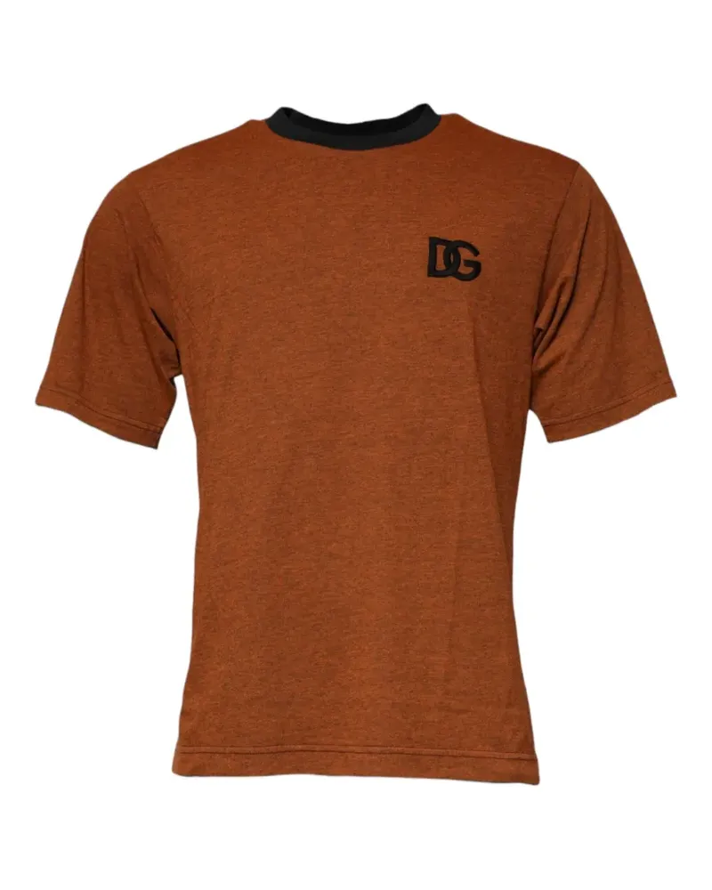 Dolce & Gabbana T-Shirt mit DG-Logo - Braun Braun