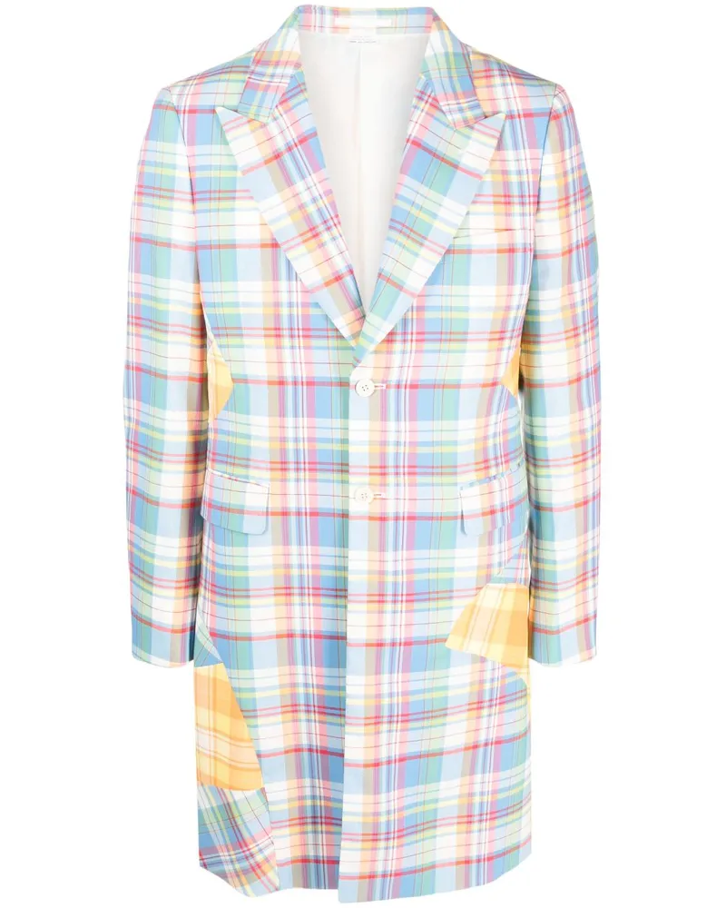 Comme des Garçons Mantel im Patchwork-Look - Blau Blau