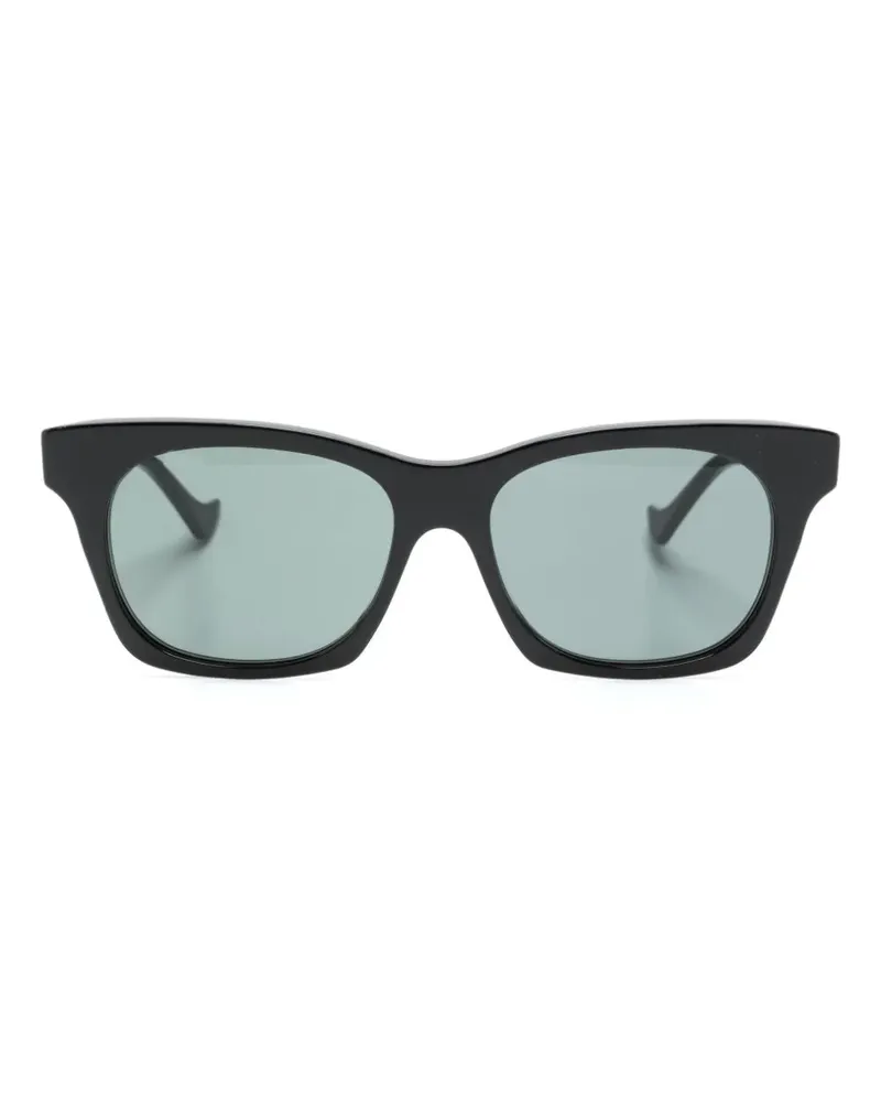 Gucci Sonnenbrille mit eckigem Gestell - Schwarz Schwarz