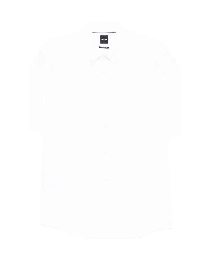 HUGO BOSS logo-embroidered shirt - Weiß Weiß