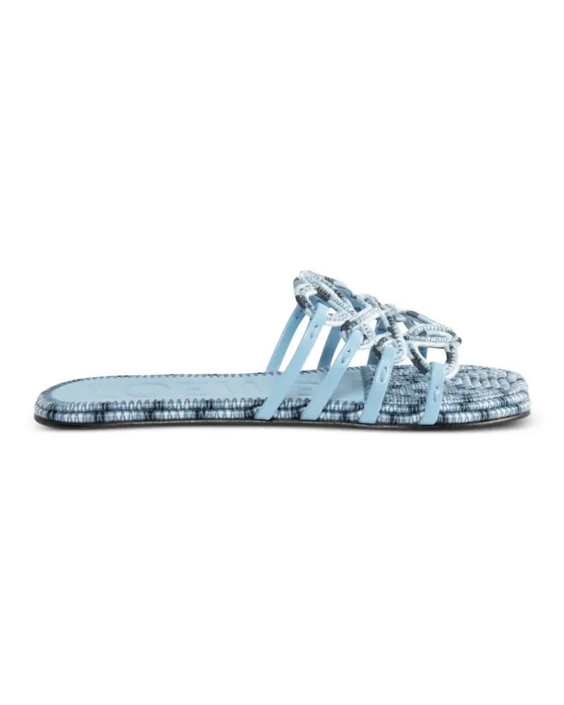 Loewe Petal Anagram embroidered sandals - Blau Blau