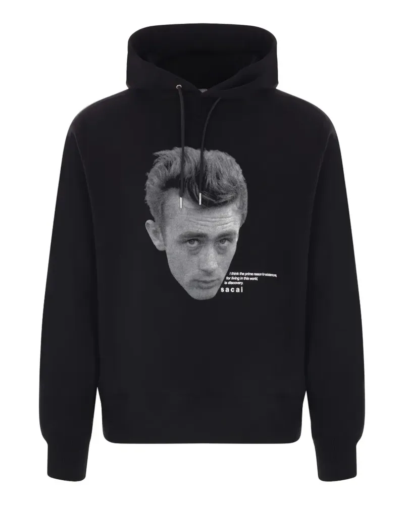 Sacai printed hoodie - Schwarz Schwarz
