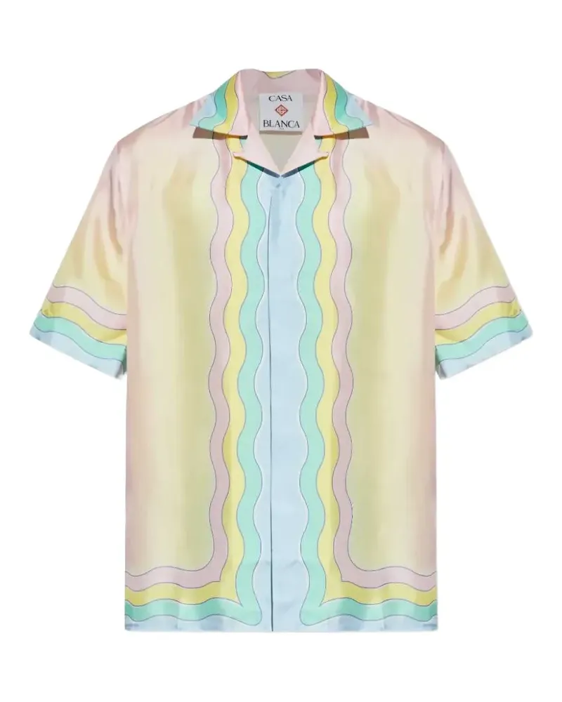 Casablanca Paris Kurzärmeliges Hemd mit Print - Rosa Rosa