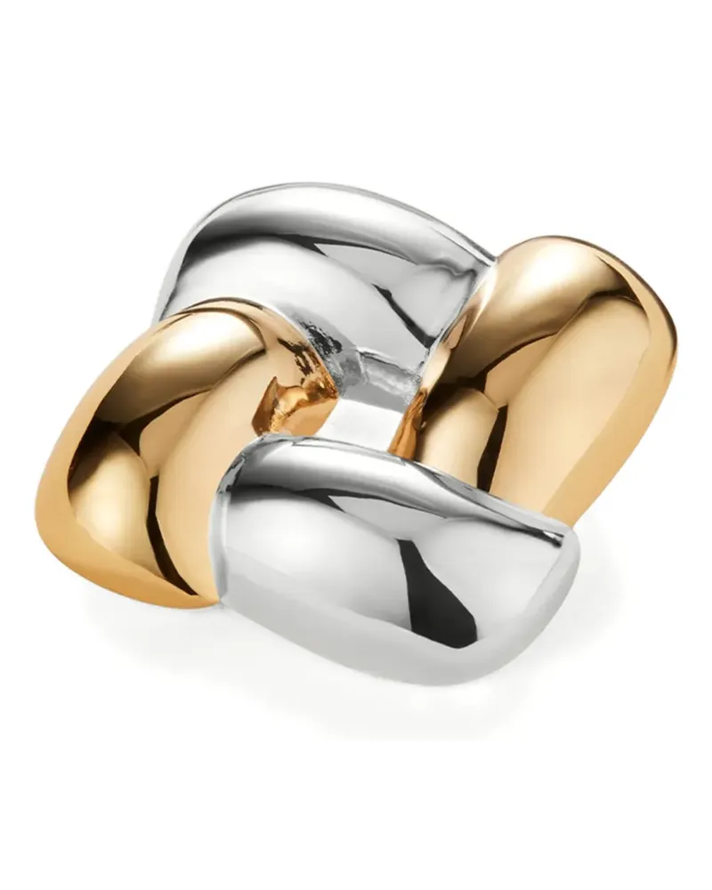 Jenny Bird square-frame brooch - Gold Gold