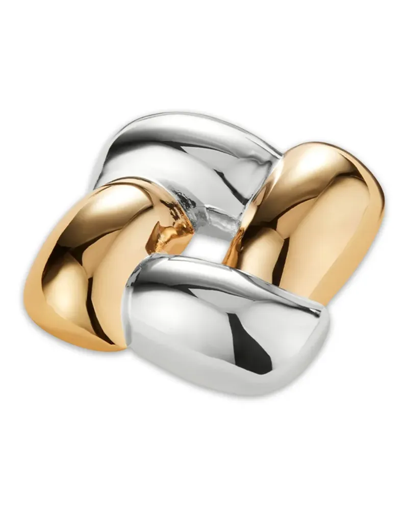 Jenny Bird square-frame brooch - Gold Gold