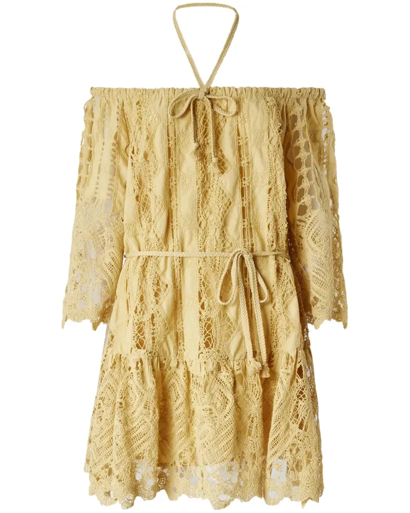 Pinko Minikleid aus Spitze - Gelb Gelb