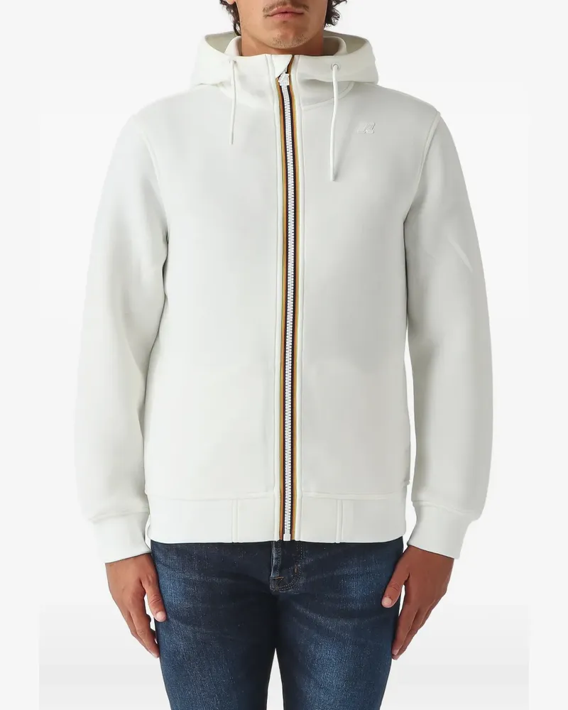 K-Way Fleecejacke mit Logo-Patch - Weiß Weiß