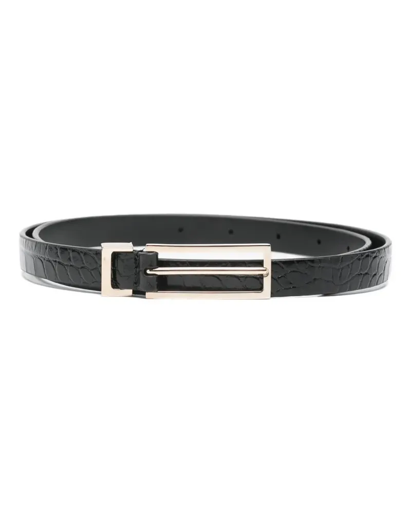 Tom Ford croc-effect belt - Schwarz Schwarz