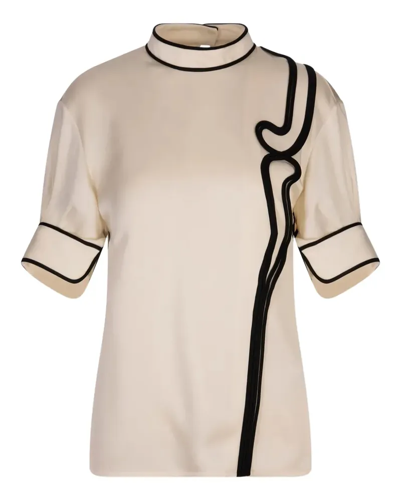 Jil Sander Klassische Satinbluse - Nude Nude