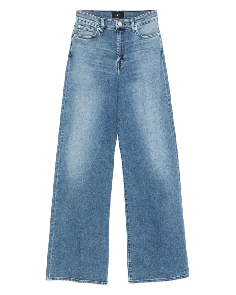 7 for all mankind buttoned wide-leg jeans - Blau Blau