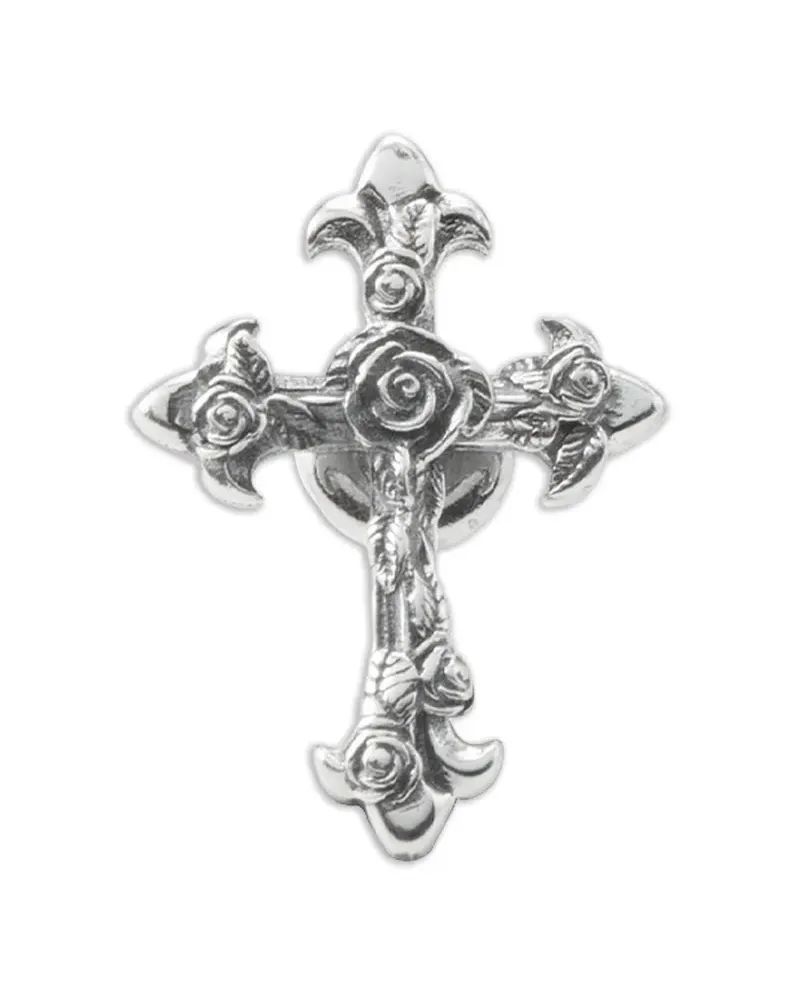 Emanuele Bicocchi rose-cross earring - Silber Silber