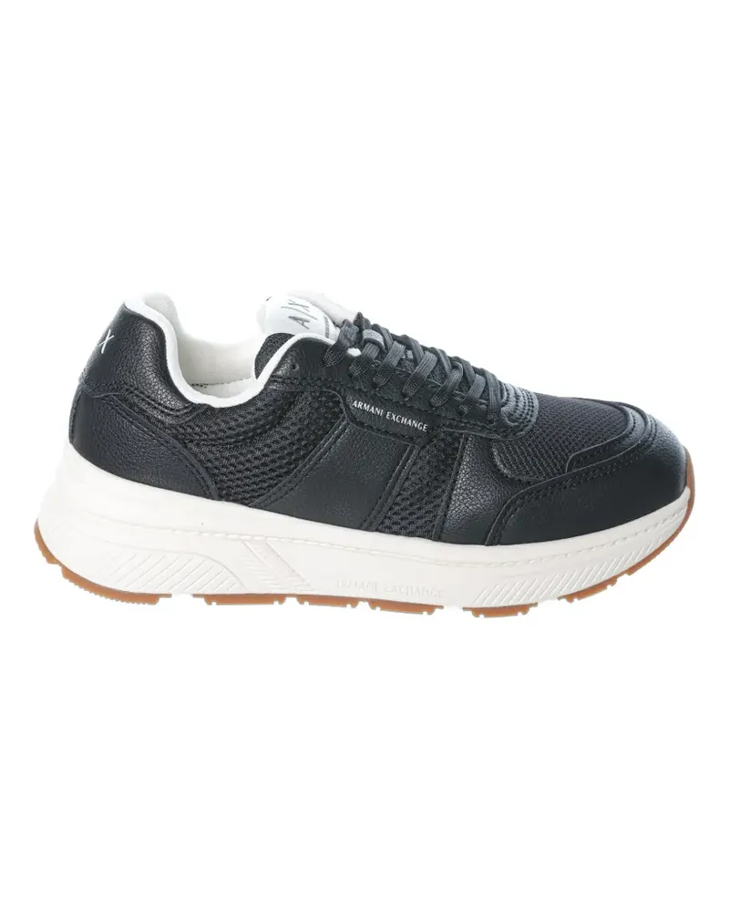 Armani Exchange logo-patch sneakers - Schwarz Schwarz