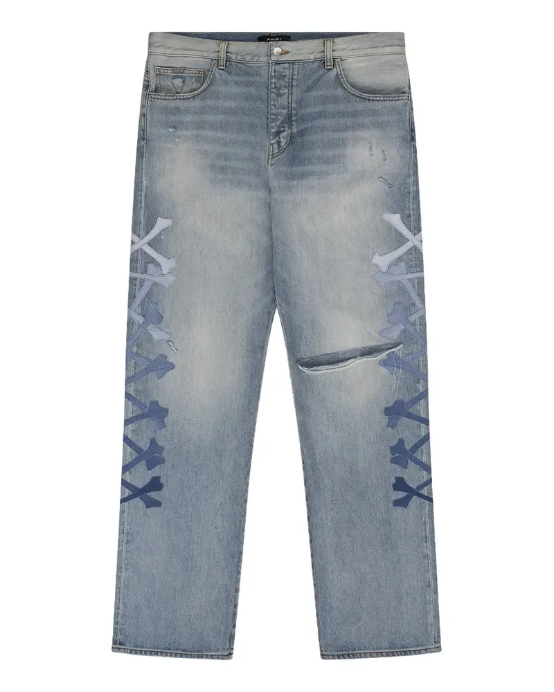 Amiri Gradient Bones straight-leg jeans - Blau Blau