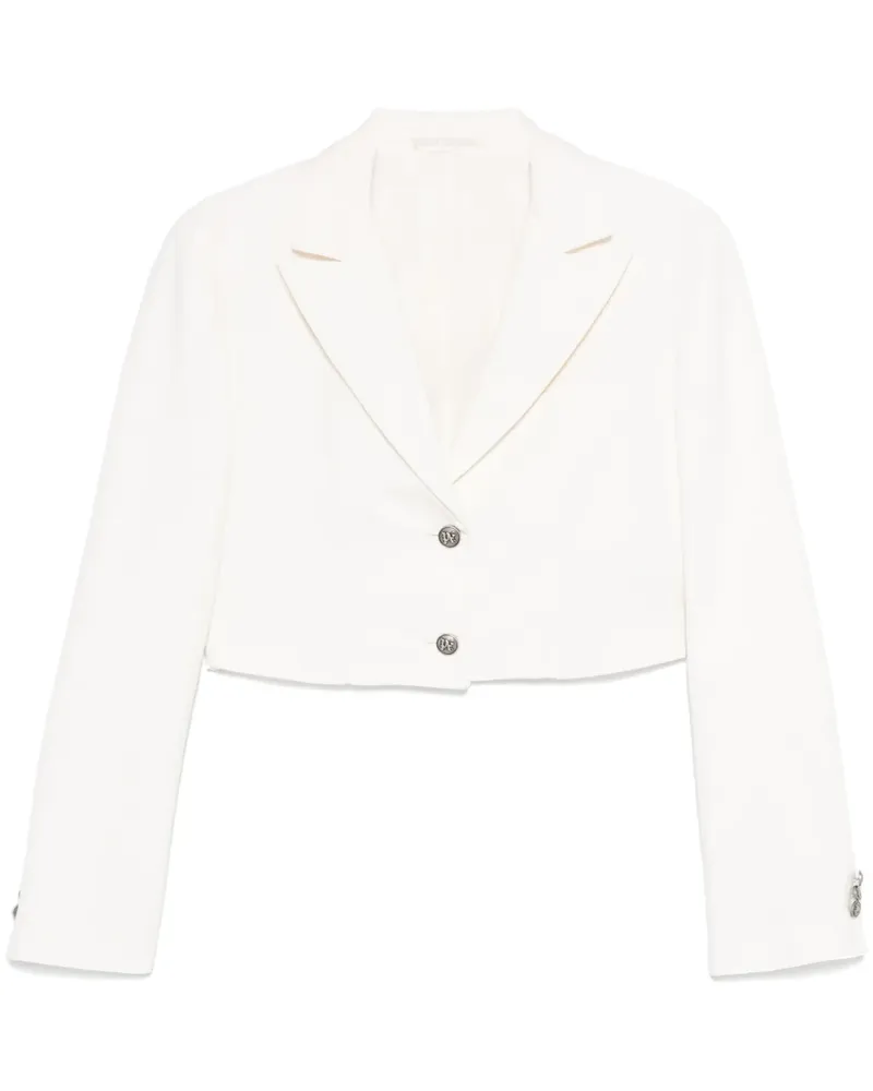 Palm Angels Cropped-Blazer - Weiß Weiß