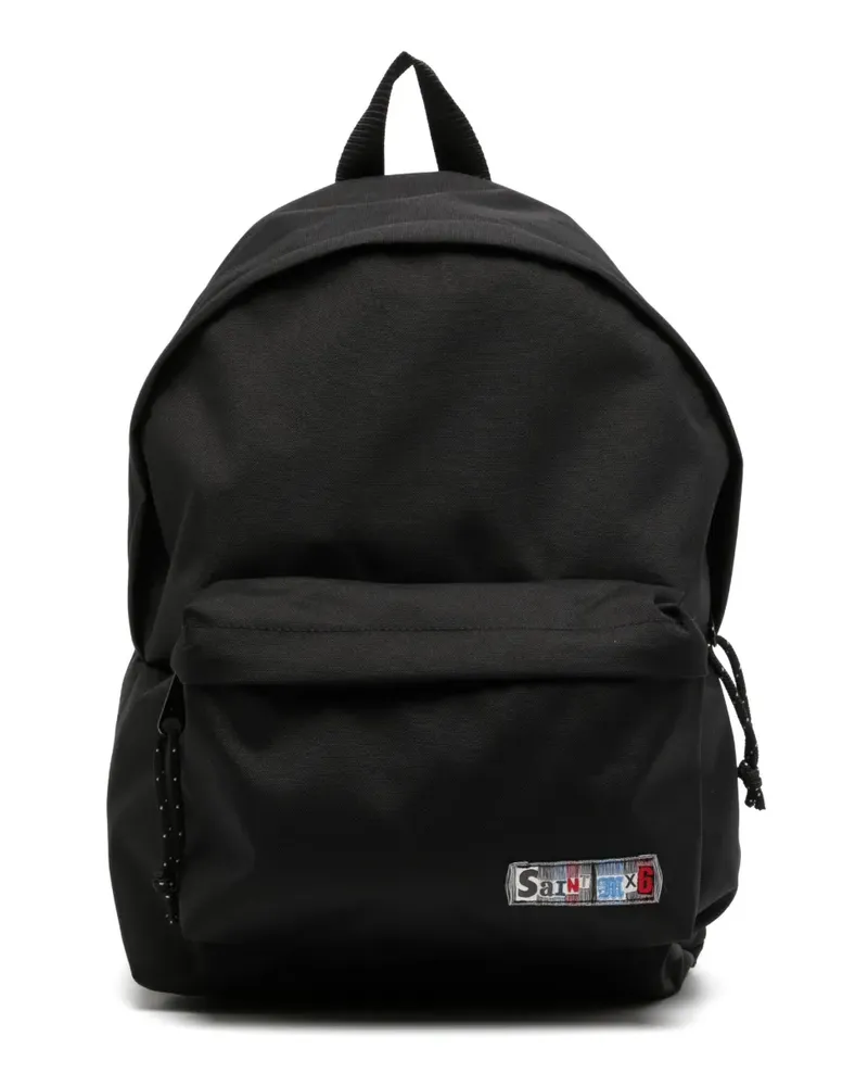SAINT MXXXXXX Rucksack mit Logo-Patch - Schwarz Schwarz