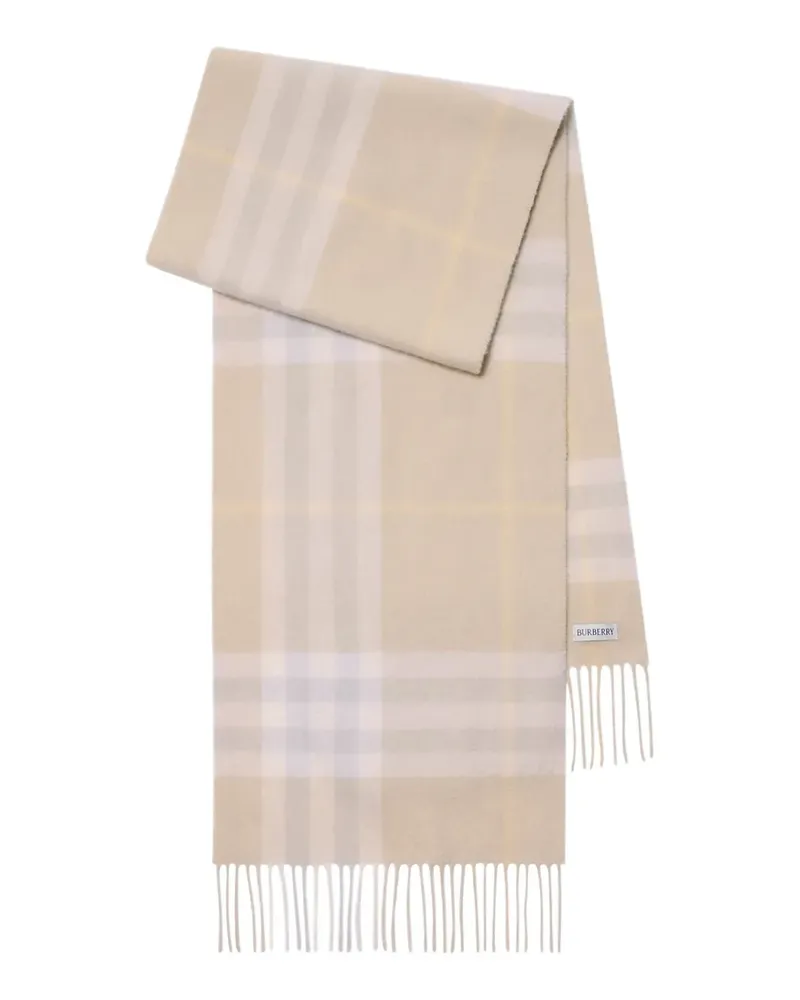Burberry Karierter Schal aus Kaschmir - Nude Nude