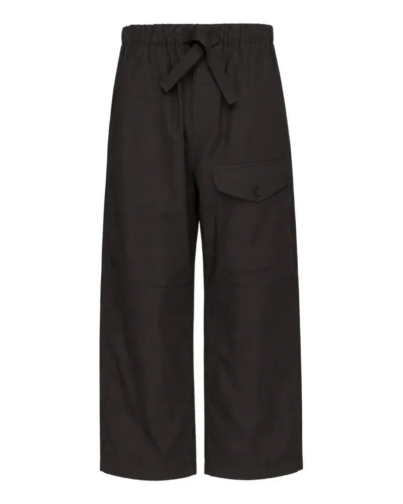 Comme des Garçons drawstring-waisted cargo wide-leg pants - Braun Braun