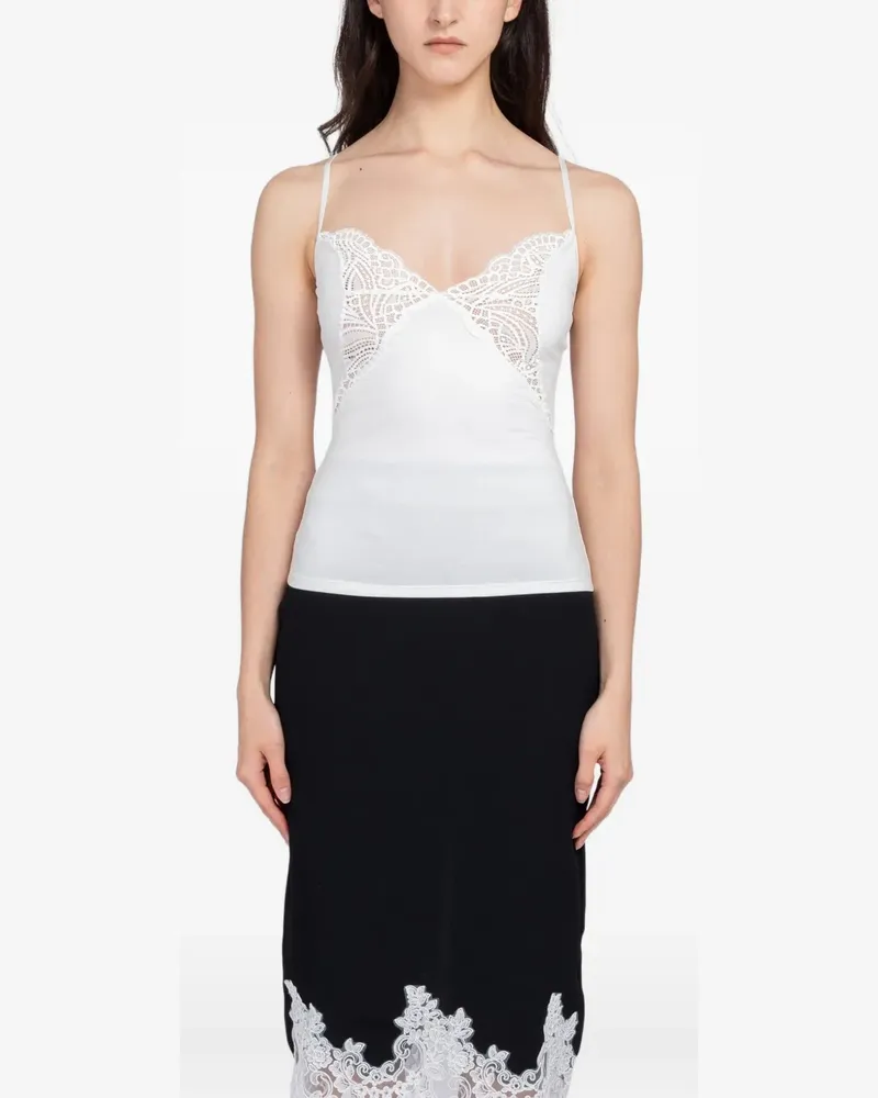Beaufille Papillon Cami lace-trim top - Weiß Weiß