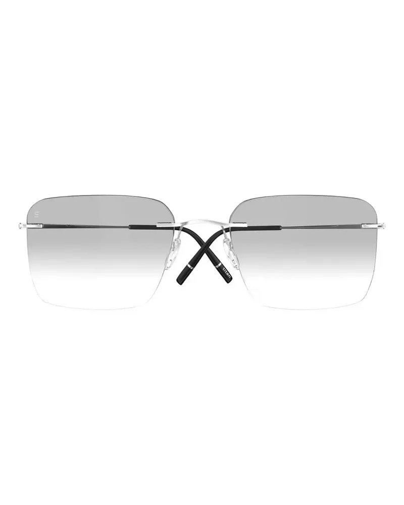 Silhouette rectangle-frame glasses - Silber Silber