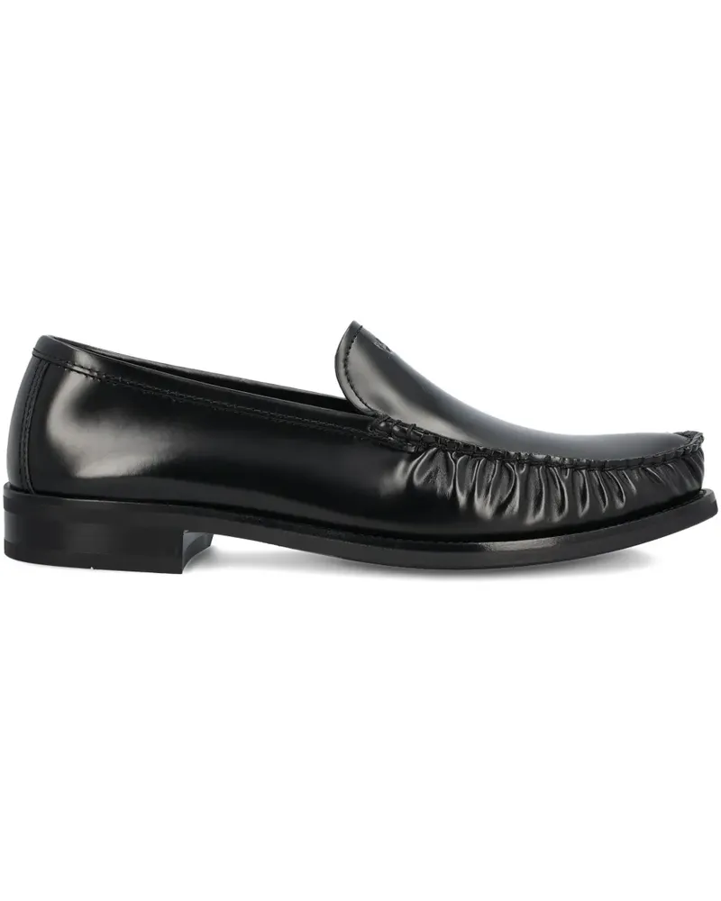 Prada Loafer mit Faltendetail - Schwarz Schwarz