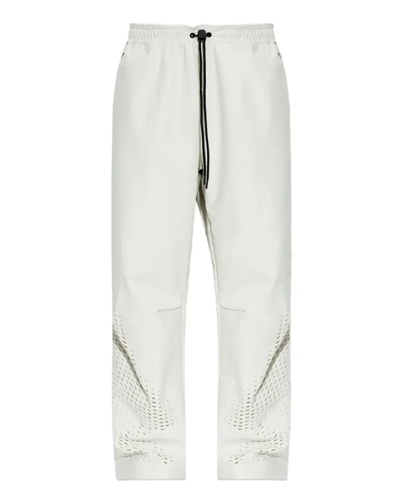 Nike perforated-detail wide-leg track pants - Nude Nude