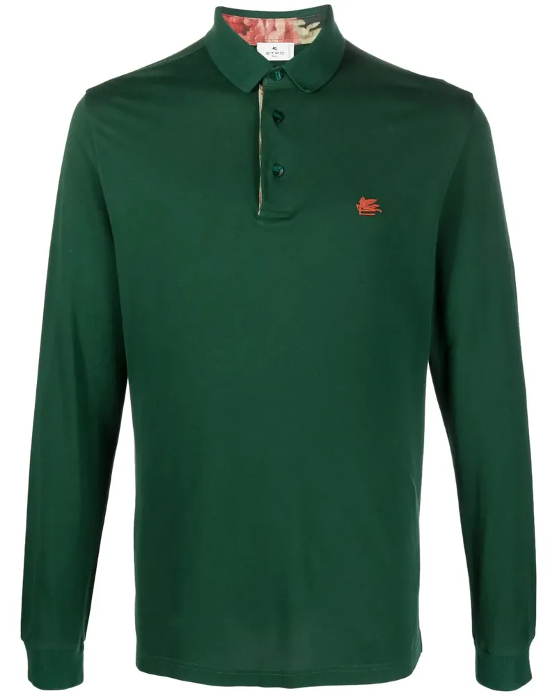 Etro Poloshirt mit Pegaso-Motiv - Grün Grün