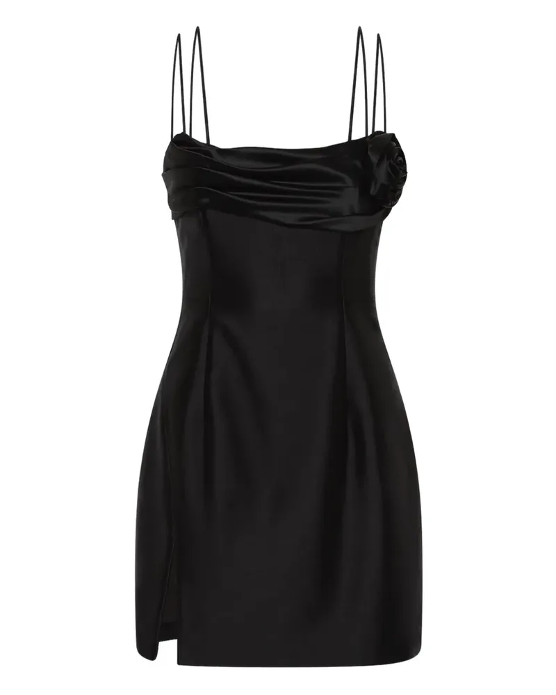 Rachel Gilbert Sawyer Minikleid mit Rosendetail - Schwarz Schwarz