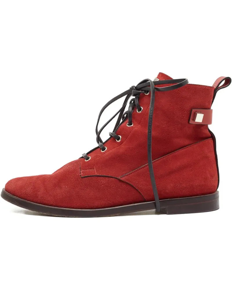 Stuart Weitzman Stiefel mit Schnürung - Rot Rot